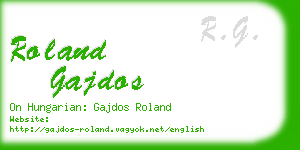 roland gajdos business card
